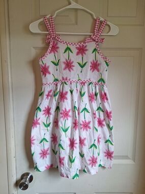 Rachel’s Kids Girls Floral Sundress Size 10 – Pink Gingham Straps